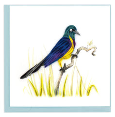 Quilled Golden-breasted Starling Greeting Card