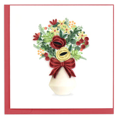 Quilled Holiday Bouquet Greeting Card
