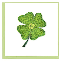 Quilled Lucky Clover Greeting Card