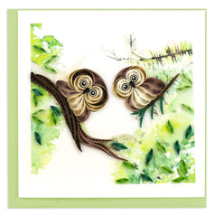 Quilled Owlets Greeting Card