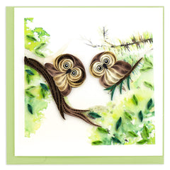 Quilled Owlets Greeting Card