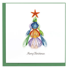 Quilled Seashell Christmas Tree Greeting Card