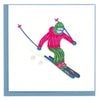 Quilled Skier Greeting Card