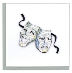 Quilled Theater Masks Greeting Card