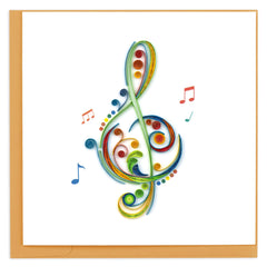 Quilled Treble Clef Greeting Card
