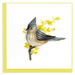 Quilled Tufted Titmouse Greeting Card
