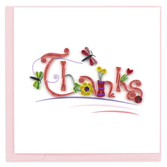 Quilled Thanks Greeting Card