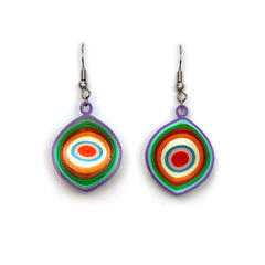 Colorful illusion Quilled Earrings