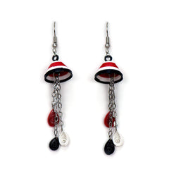Red Chime Quilled Earrings