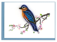 Quilled Bluebird Gift Enclosure Mini Card