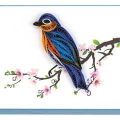 Quilled Bluebird Gift Enclosure Mini Card