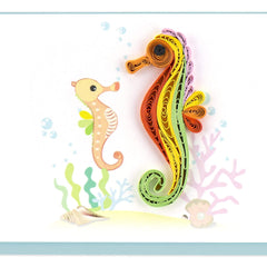 Quilled Seahorse Gift Enclosure Mini Card