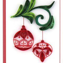 Quilled Red Ornament Gift Enclosure Mini Card
