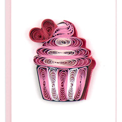 Quilled Cupcake Gift Enclosure Mini Card