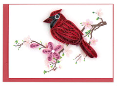 Quilled Cardinal Gift Enclosure Mini Card
